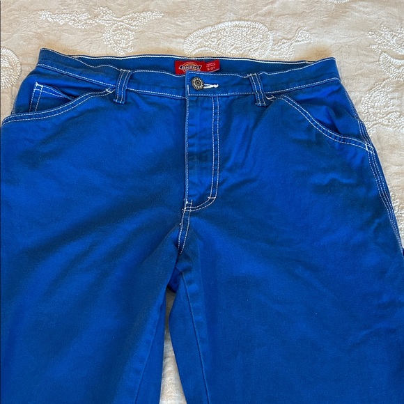 Dickies Carpenter Pants in Royal Blue with white stitching Size 27 - Picture 3 of 12